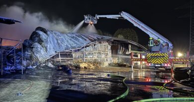 Überörtliche Hilfe bei Großbrand in Hünxe-Drevenack!